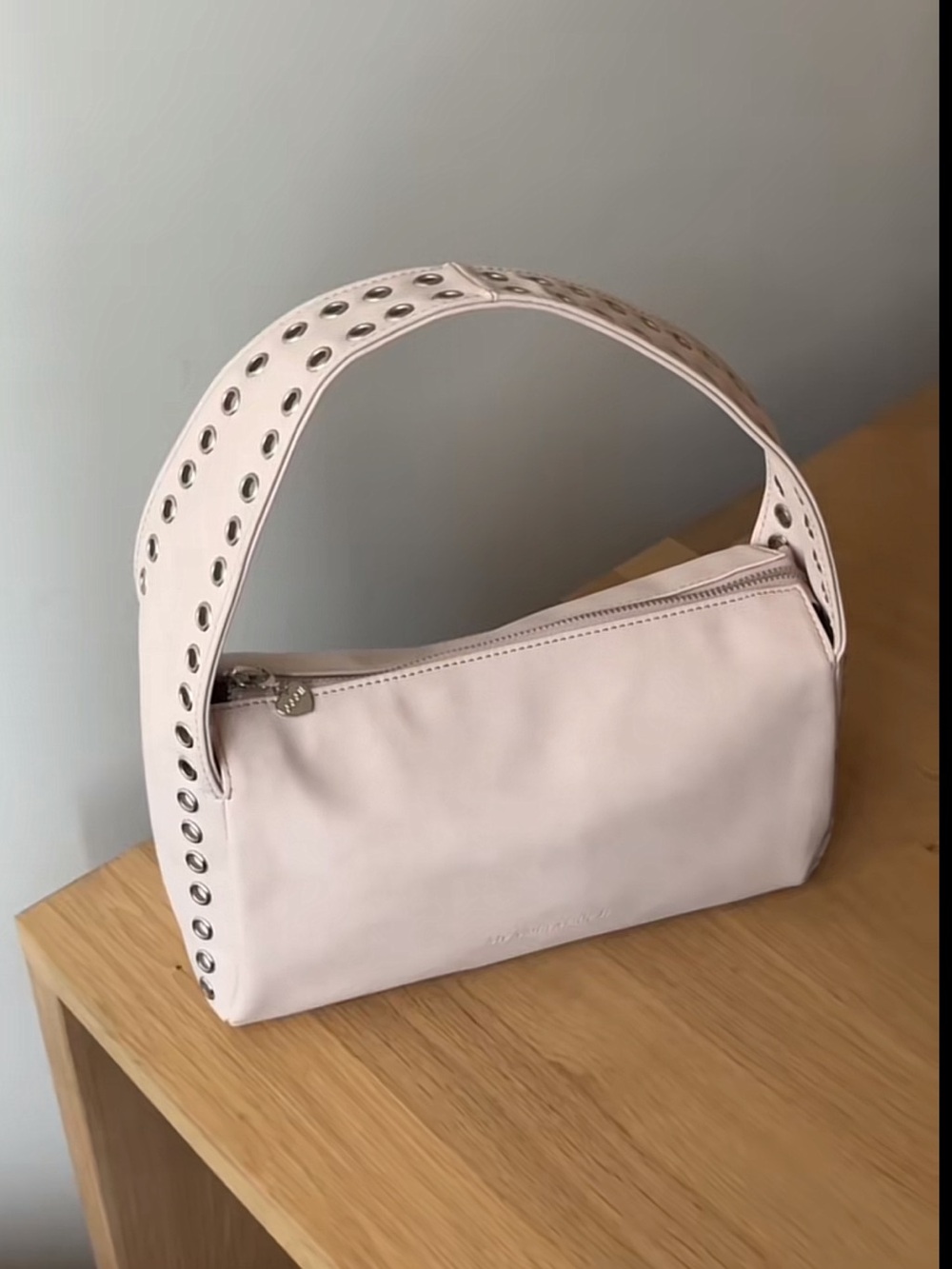 My Mum Made It Grommet Bowling Bag purse baby light pastel pink